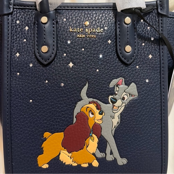 NWT Kate Spade Navy Blue Disney Lady and the Tramp Mini Handbag - Picture 2 of 7